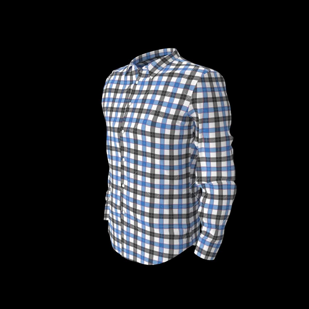 Blue & Black Check Shirt thumbnail 2